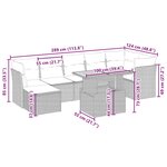 vidaXL Salon de jardin avec coussins 8 Pièces beige résine tressée