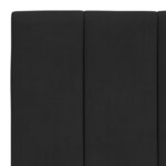 vidaXL Lit avec matelas Hanko noir 100x200 cm velours