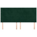 vidaXL Tête de lit Vert foncé 180x5x118/128 cm Velours
