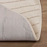 vidaXL Tapis de surface Rond PALMERAS Beige Ø 120 CM Polyester