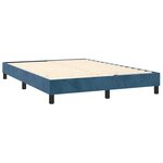 vidaXL Sommier à lattes de lit matelas et LED Bleu foncé 140x200 cm