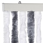 vidaXL Moustiquaire Gris et blanc 90x200 cm Chenille