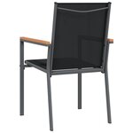 vidaXL Chaises de jardin lot de 6 noir 55x61 5x90cm textilène et acier