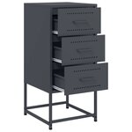vidaXL Table de chevet anthracite 36x39x78 cm acier