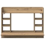 vidaXL Bureau mural chêne artisanal 105 x 48 x 75 cm Bois d'ingénierie