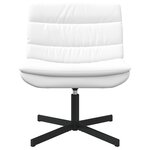 vidaXL Chaise Pivotante Blanche Tissu polyester  Cadre en métal Moyenne