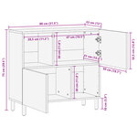 vidaXL Buffet noir 80x33x75 cm bois d'ingénierie