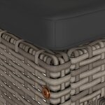 vidaXL Tabourets de bar de jardin et coussins lot de 4 résine tressée