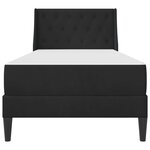 vidaXL Cadre de lit avec matelas Noir 100 x 200 cm Velours