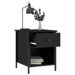 vidaXL Tables de chevet 2 Pièces noir 40x42x50 cm bois d’ingénierie