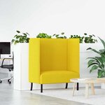 vidaXL Canapé à Haut Dossier Jaune clair 109 x 56 x 121 cm tissu