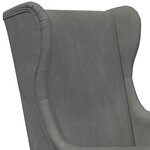 vidaXL Fauteuil Gris foncé Velours
