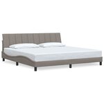 vidaXL Cadre de lit sans matelas taupe 200x200 cm tissu