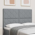 vidaXL Tête de lit gris clair en tissu avec design en blocs de diamant  160 cm