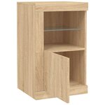 vidaXL Armoire latérale avec lumières LED chêne sonoma