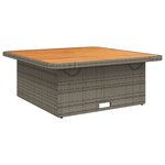 vidaXL Ensemble à manger de jardin 5 Pièces coussins gris résine tressée