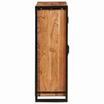 vidaXL Highboard avec portes Marron Bois d'acacia massif et métal