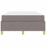 vidaXL Cadre de lit avec matelas Taupe 120 x 190 cm tissu