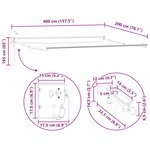 vidaXL Auvent rétractable électrique Jaune et blanc 4 x 2 m