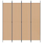 vidaXL Paravent 4 panneaux Beige 200 x 220 cm Tissu