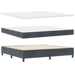Literie Box Spring vidaXL avec Matelas & LED Gris Foncé 200x200 cm Velours