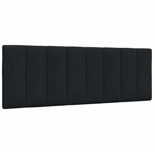 vidaXL Coussin de tête de lit noir 140 cm tissu