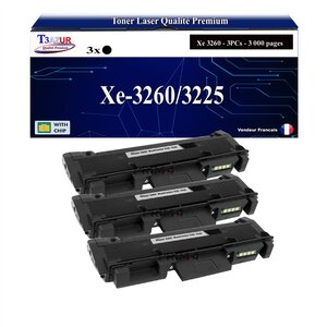 T3AZUR -3x Toners compatibles avec Xerox 3260 (106R02777) pour Xerox Phaser 3052  3260  3260Vdni  WorkCentre 3215  3225  3225Vdni