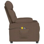 vidaXL Fauteuil de massage Marron Tissu
