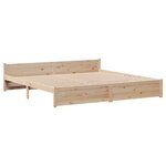 vidaXL Cadre de lit avec tête de lit sans matelas 200x200 cm