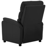 vidaXL Fauteuil inclinable Noir Similicuir