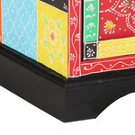 vidaXL Meuble TV Multicolore 80 x 35 x 50 cm Bois de manguier massif