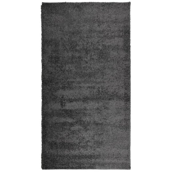 vidaXL Tapis shaggy PAMPLONA poils longs moderne anthracite 80x150 cm