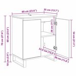 vidaXL Buffet Chêne artisanal 60 x 35 x 70 cm Bois d'ingénierie