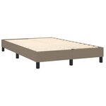 vidaXL Sommier à lattes de lit avec matelas Taupe 120x200 cm Tissu