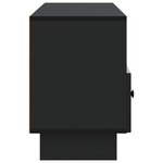 vidaXL Meuble TV avec tiroir Noir 102 x 34 5 x 50 cm Bois d'ingénierie