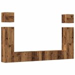 vidaXL Ensemble de meuble TV mural 6 Pièces vieux bois bois d'ingénierie