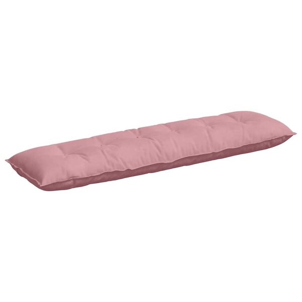 vidaXL Coussin de Dos Rose 180 x 50 cm Tissu en velours côtelé