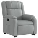 vidaXL Fauteuil inclinable Gris clair Tissu