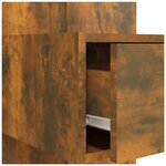 vidaXL Tête de lit avec armoires Chêne fumé Bois d'ingénierie