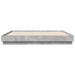vidaXL Cadre de lit gris béton 180x200 cm bois d'ingénierie
