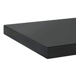 vidaXL Étagères murales 2 Pièces 75x30x3 cm noir acier inoxydable
