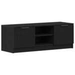 vidaXL Meuble TV Chêne noir 102 x 32 x 35.5 cm Bois d'ingénierie