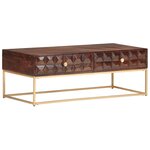 Vidaxl table basse 112x50x40 cm bois de manguier massif