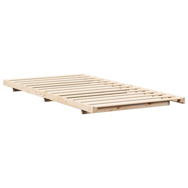 vidaXL Cadre de lit surélevé Marron 90 x 190 cm Bois massif en pin