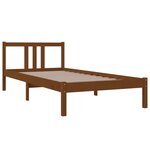 vidaXL Cadre de lit sans matelas marron miel bois massif 90x200 cm