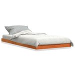 vidaXL Cadre de lit cire marron 90x200 cm bois de pin massif