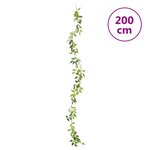 vidaXL Guirlandes de fleurs de Noël 6 Pièces blanc 200 cm