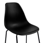 vidaXL Chaises de bar lot de 2 noir plastique