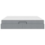 vidaXL Lit avec rangement et matelas Gris clair 200 x 200 cm Polyester