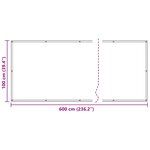 vidaXL Écran de balcon 100 x 600 cm Tissu Oxford Rectangulaire Bleu